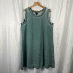 Jones & Co Jones New York Green Sleeveless Tunic Dress Size 1X